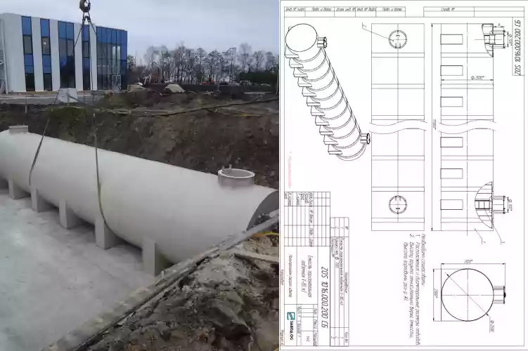 Резервуар для воды под землей